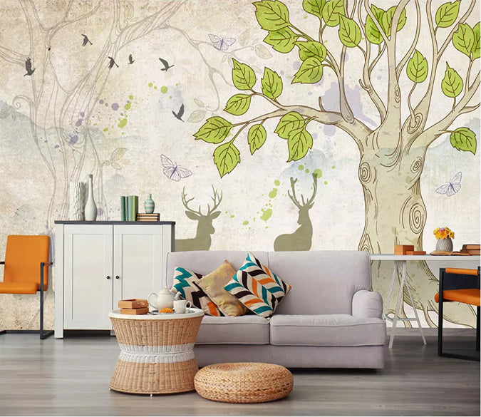 3D Forest Fawn 1586 Wall Murals Wallpaper AJ Wallpaper 2 
