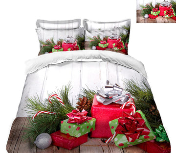 3D Gift 45086 Christmas Quilt Duvet Cover Xmas Bed Pillowcases