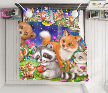3D Civet Cat Squirrel 5902 Kayomi Harai Bedding Bed Pillowcases Quilt Cover Duvet Cover