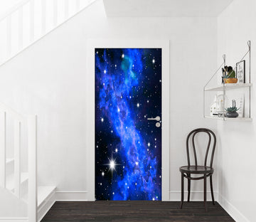 3D Blue Starry Sky 25072 Door Mural