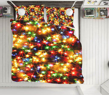 3D Colorful Starlight 51074 Christmas Quilt Duvet Cover Xmas Bed Pillowcases