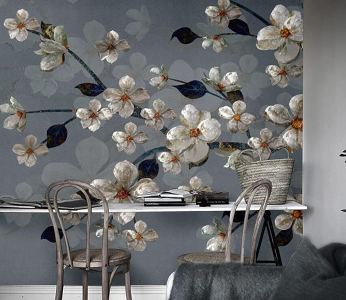 3D Flower Branch 1484 Wall Murals Wallpaper AJ Wallpaper 2 