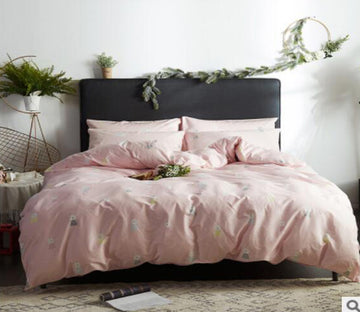 3D Pink Bunny 17175 Bed Pillowcases Quilt