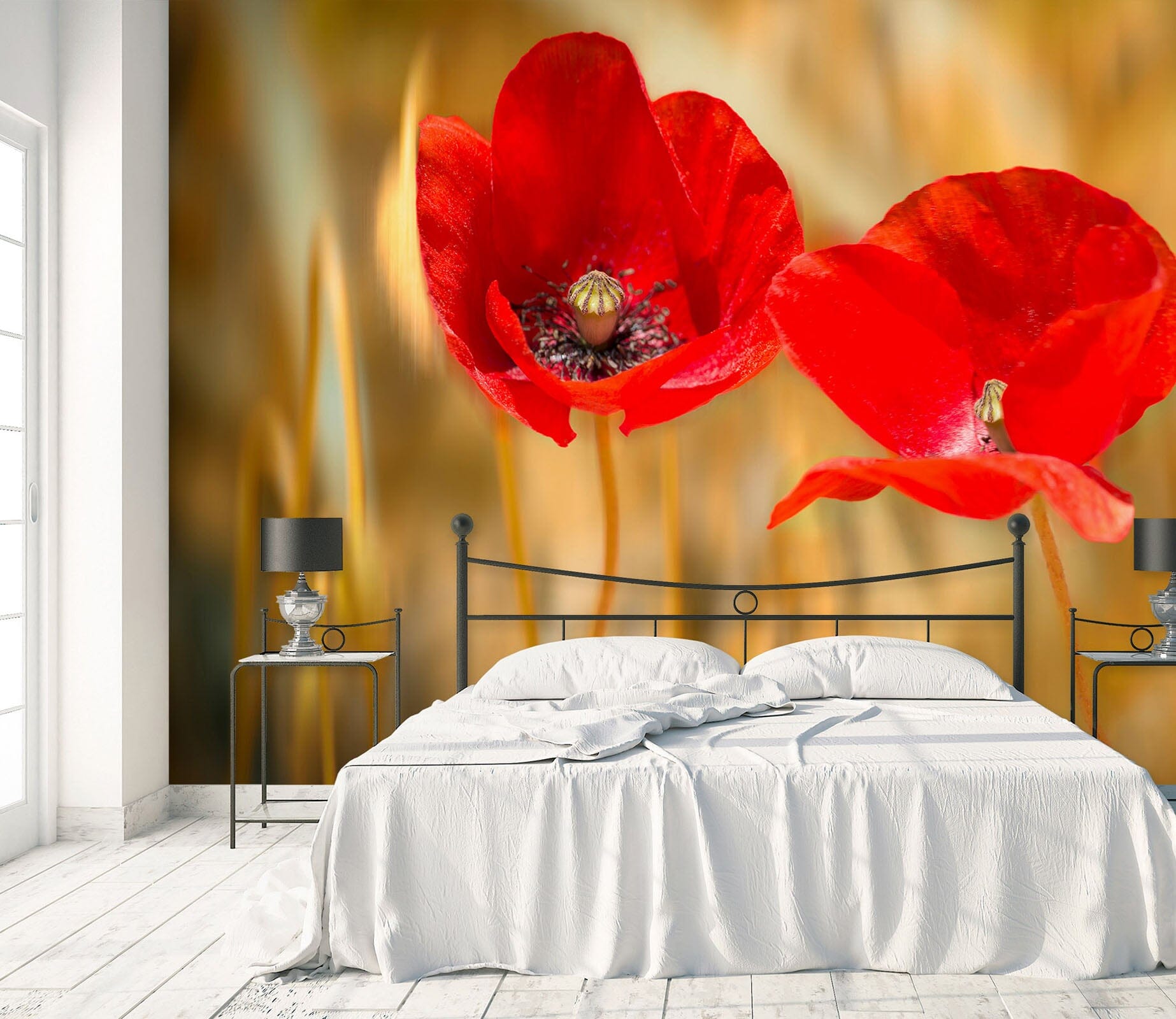 3D Red Flowers 1448 Marco Carmassi Wall Mural Wall Murals Wallpaper AJ Wallpaper 2 