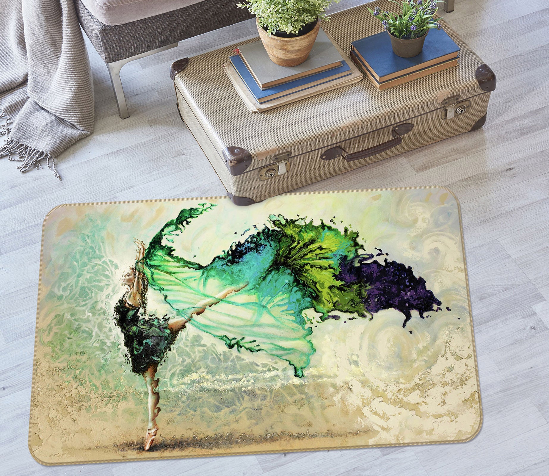 3D Female Dance 33114 Non Slip Rug Mat