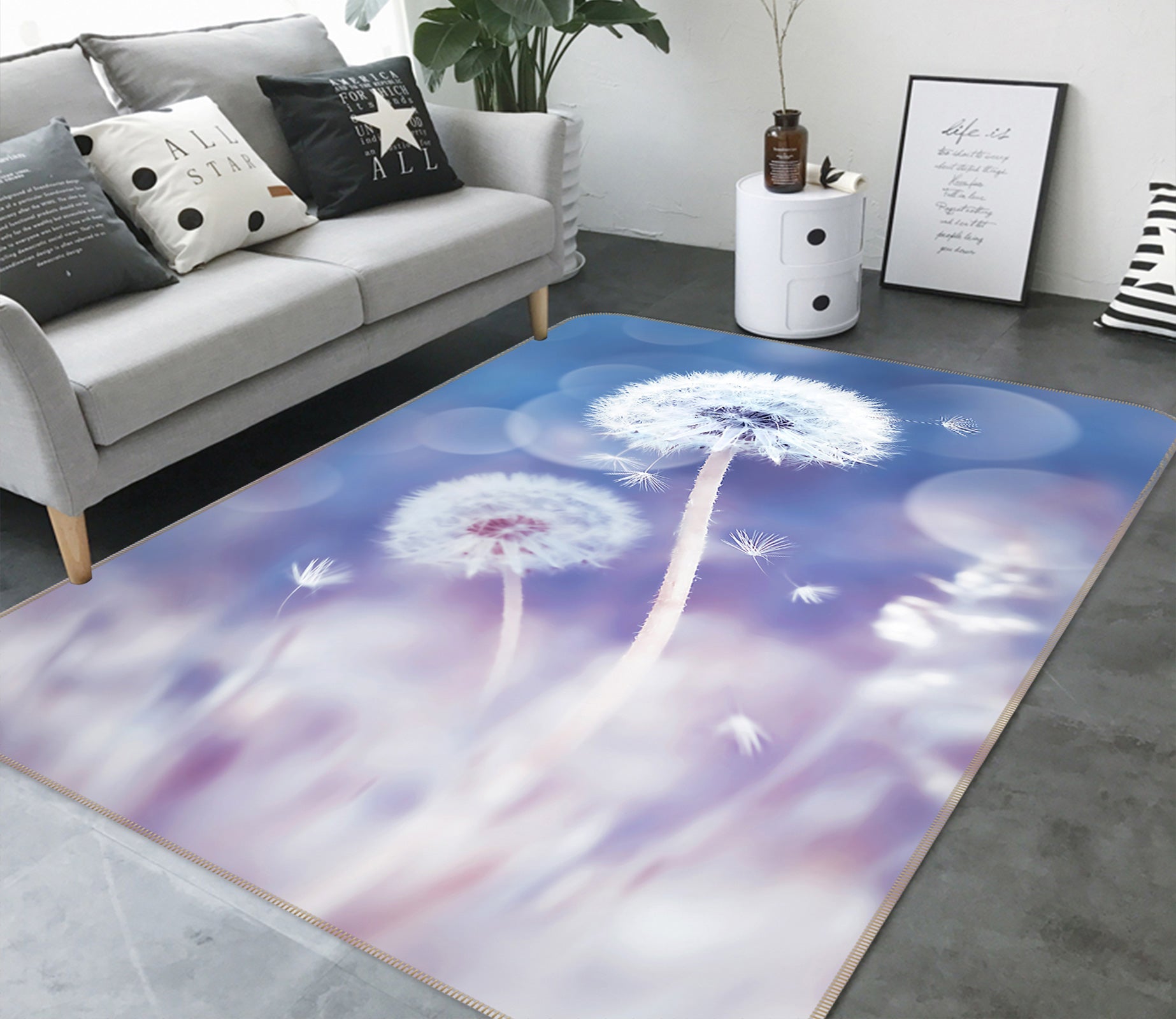 3D Dandelion 33104 Non Slip Rug Mat