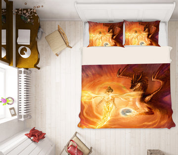 3D Fire Elf Dragon Ball 7022 Ciruelo Bedding Bed Pillowcases Quilt