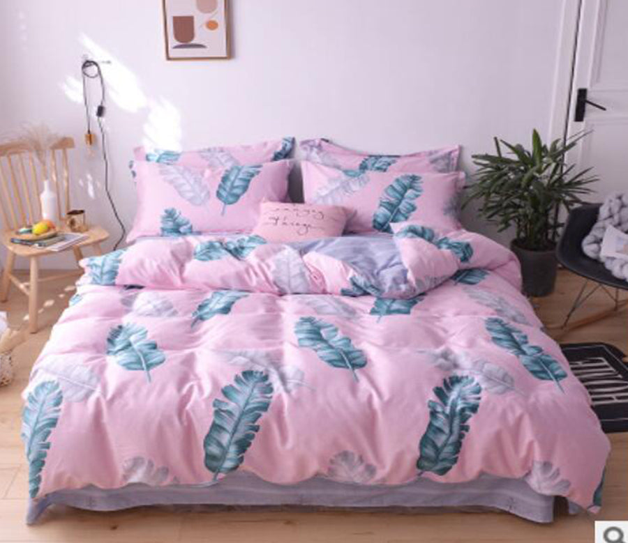 3D Banana Leaf 30350 Bed Pillowcases Quilt