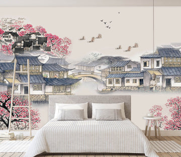 3D Water Town 1615 Wall Murals Wallpaper AJ Wallpaper 2 