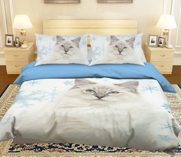 3D Cute Cat 1906 Bed Pillowcases Quilt Quiet Covers AJ Creativity Home 
