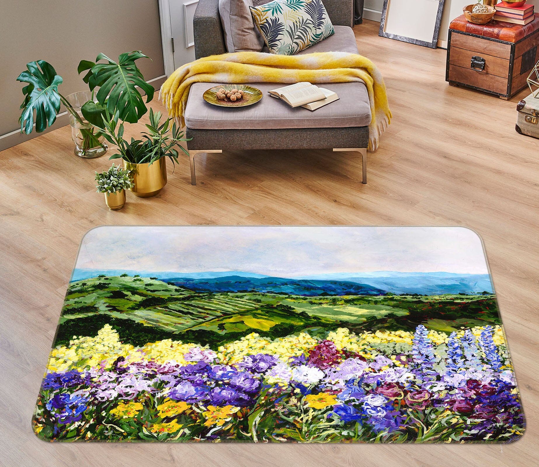 3D Colorful Garden 1008 Allan P. Friedlander Rug Non Slip Rug Mat Mat AJ Creativity Home 