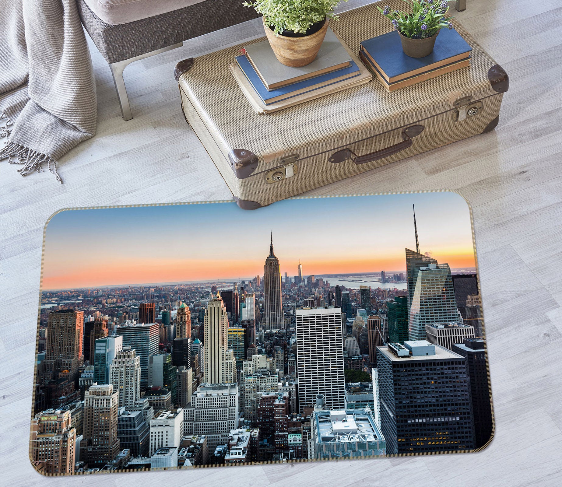 3D City Building 34134 Non Slip Rug Mat