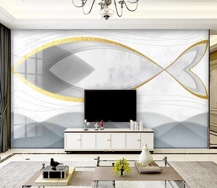 3D Fish Shape WC2398 Wall Murals