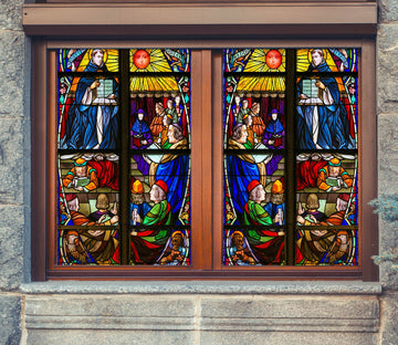 3D Priesthood Prayer 049 Window Film Print Sticker Cling Stained Glass UV Block
