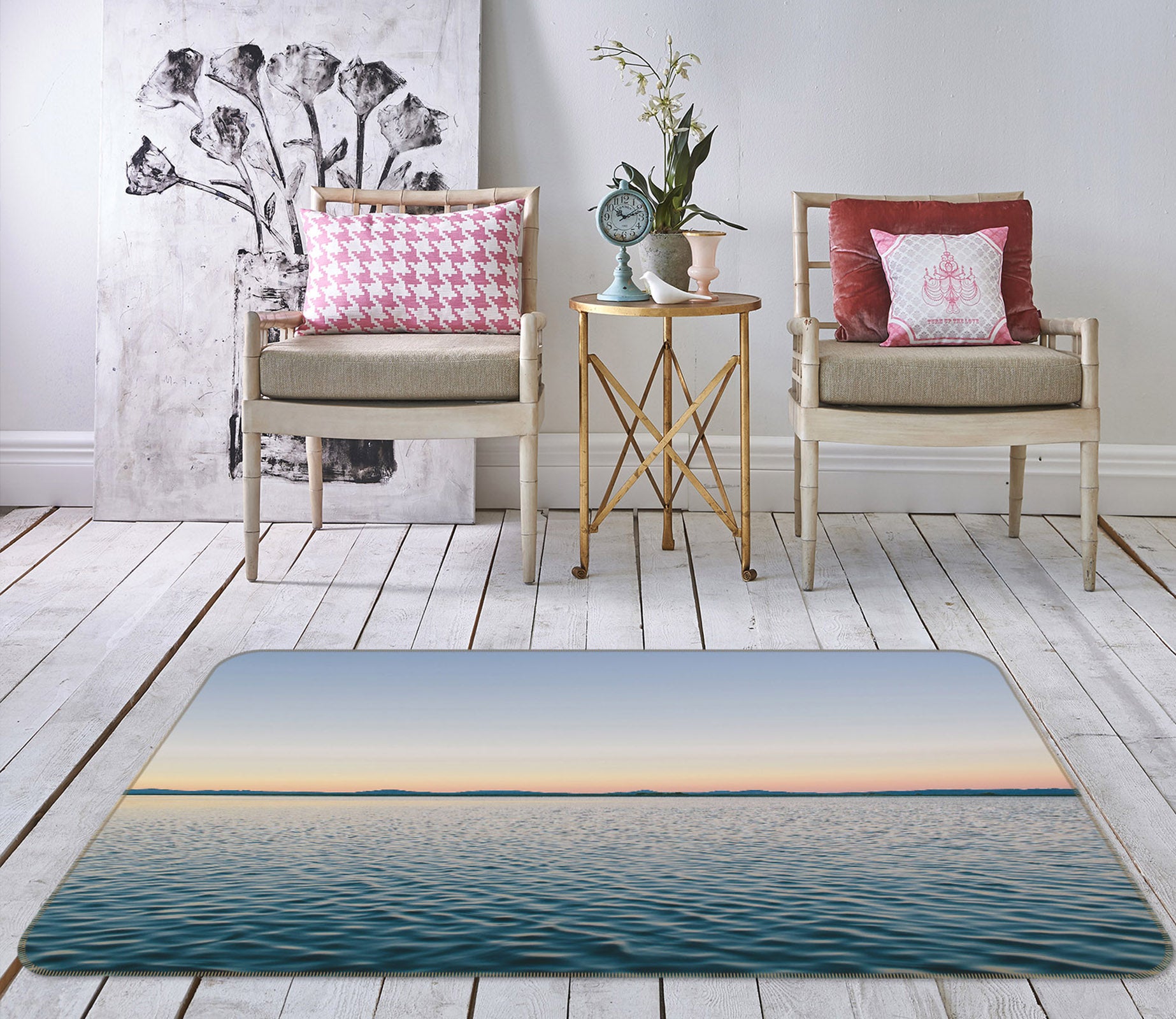 3D Water Surface 35176 Non Slip Rug Mat