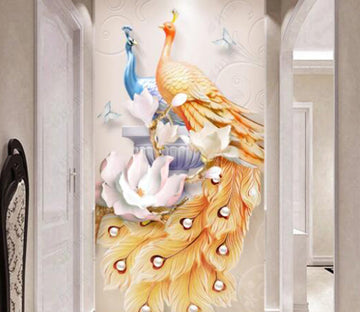 3D Colored Peacock 1031 Wall Murals Wallpaper AJ Wallpaper 2 