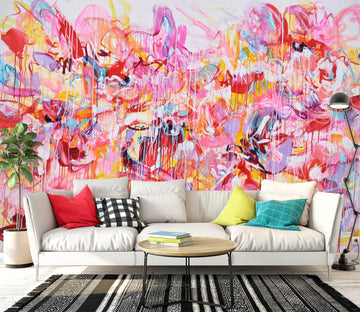 3D Pink Abstract Pattern 12126 Misako Chida Wall Mural Wall Murals