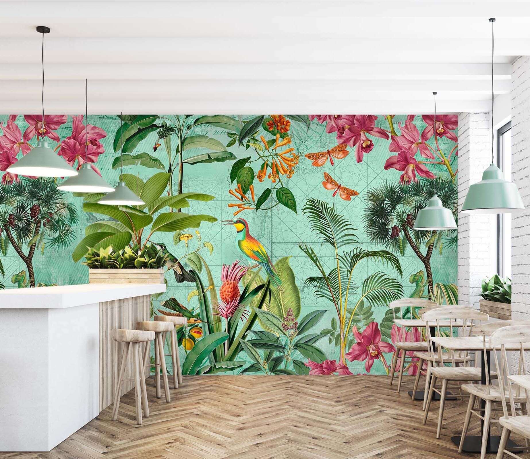 3D Flowers Leaves 1023 Andrea haase Wall Mural Wall Murals Wallpaper AJ Wallpaper 2 