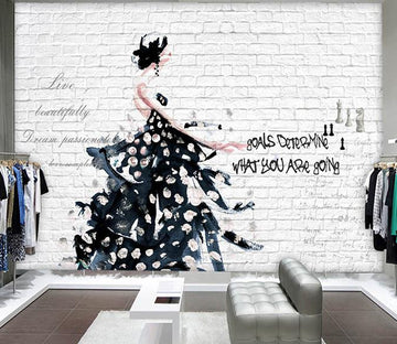 3D Woman Walking 517 Wall Murals Wallpaper AJ Wallpaper 2 