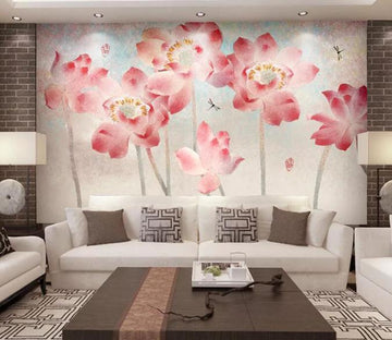 3D Pink Flowers 100 Wall Murals Wallpaper AJ Wallpaper 2 