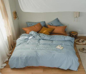 3D Blue Brown 40340 Bed Pillowcases Quilt