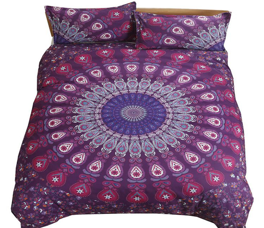 3D Purple Red Lines 1034 Bed Pillowcases Quilt