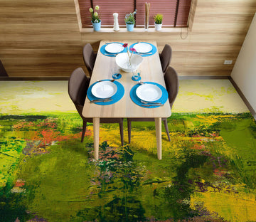 3D Green Texture Painting 9649 Allan P. Friedlander Floor Mural