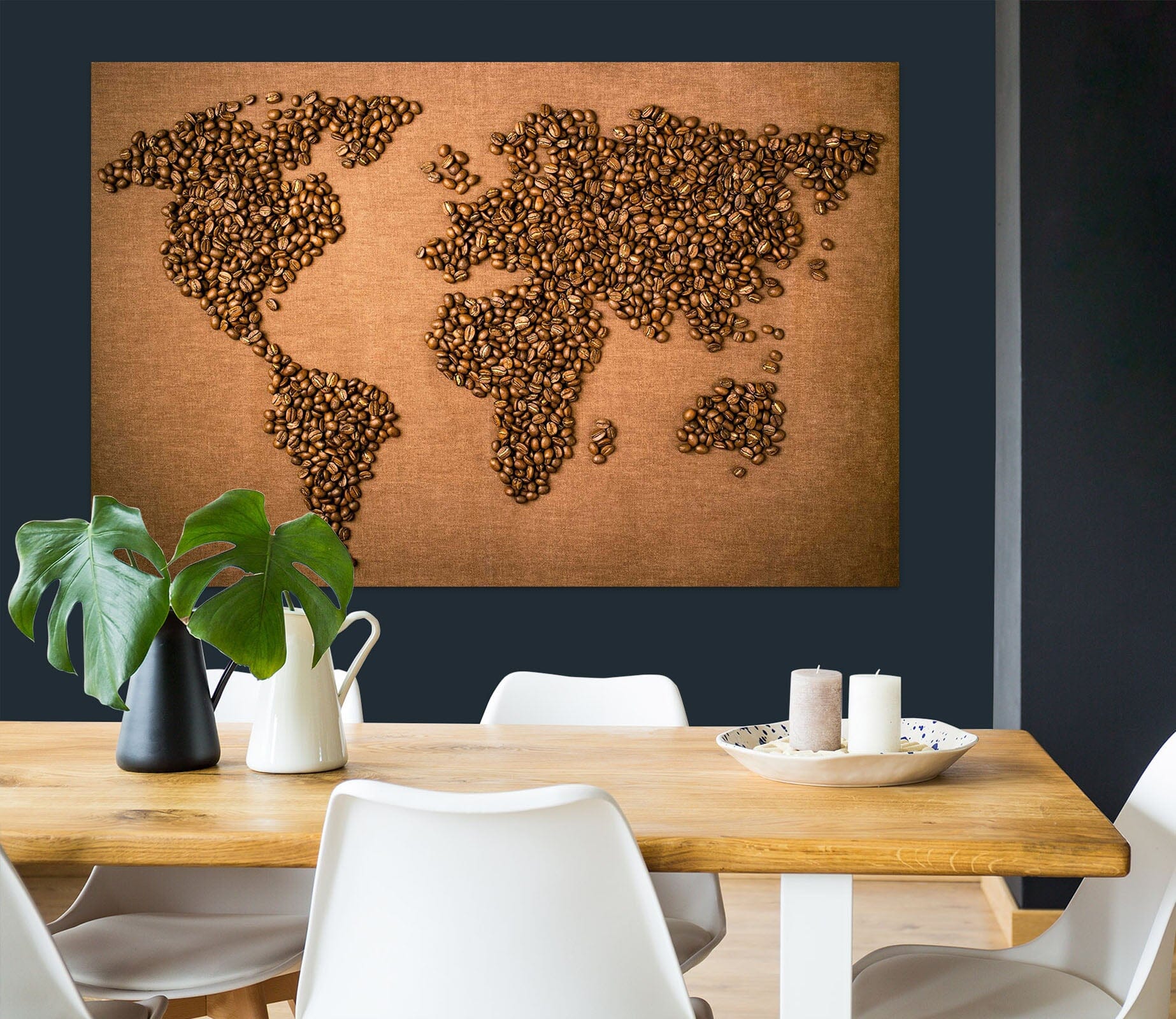 3D Yellow Silt 202 World Map Wall Sticker Wallpaper AJ Wallpaper 2 