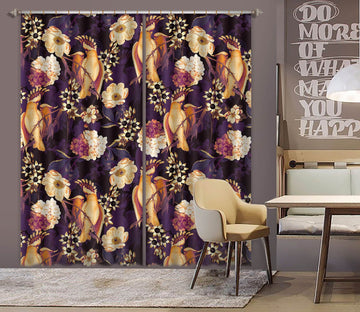 3D Rose Bloom 115 Uta Naumann Curtain Curtains Drapes Curtains AJ Creativity Home 