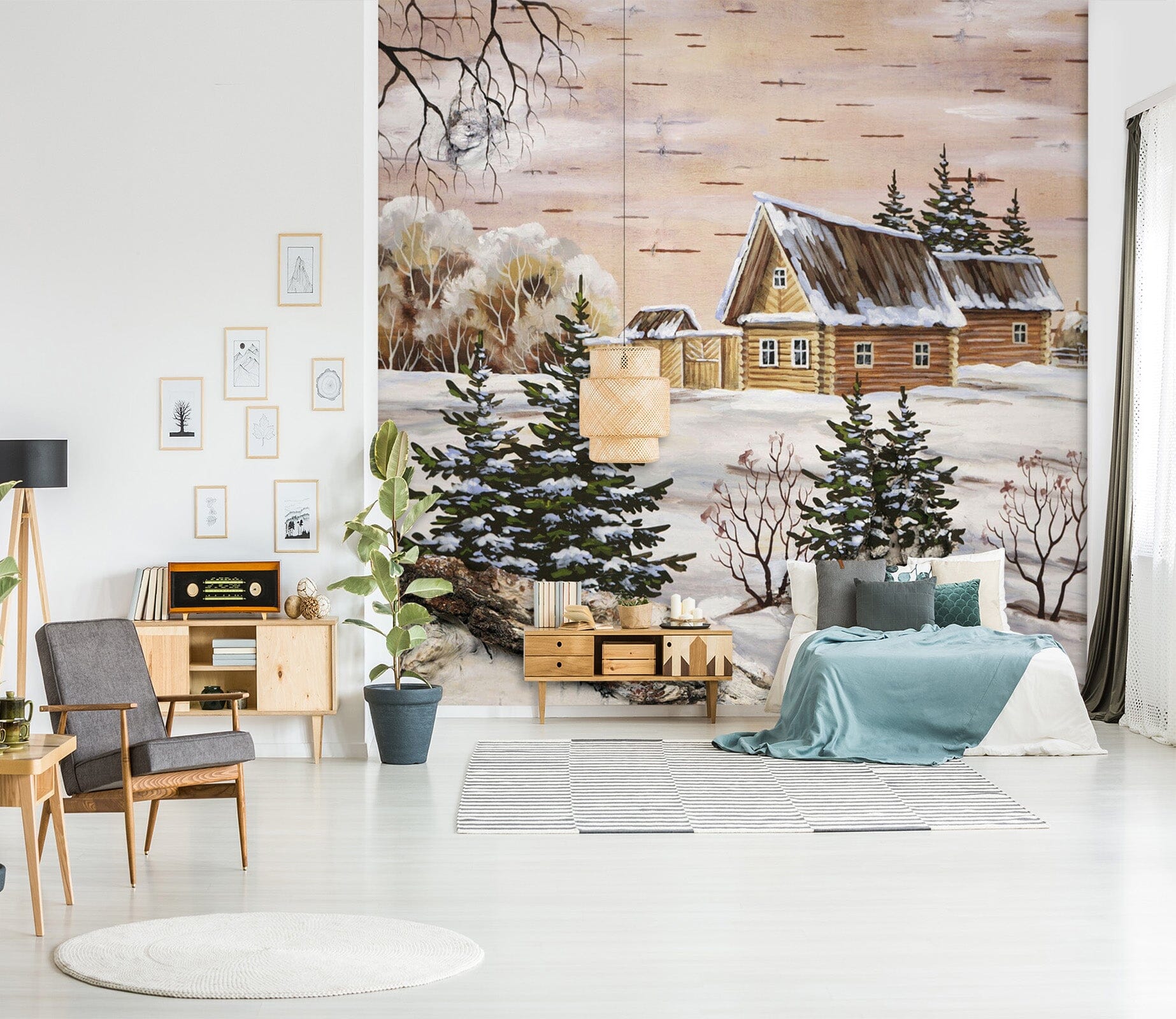 3D Snow Scene 1972 Wall Murals Wallpaper AJ Wallpaper 2 