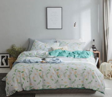 3D Leaf Pattern 20314 Bed Pillowcases Quilt