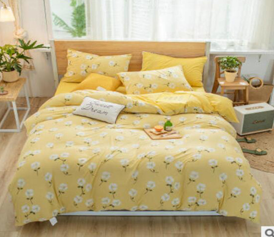 3D Yellow Daisy 40278 Bed Pillowcases Quilt