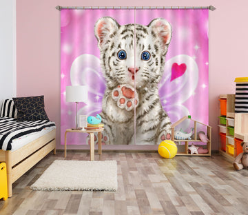 3D Love Wings Tiger 9066 Kayomi Harai Curtain Curtains Drapes