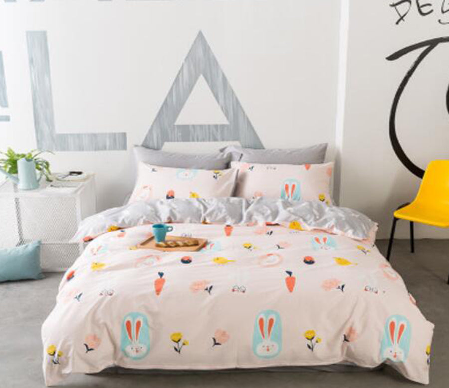 3D Rabbit Carrot 30305 Bed Pillowcases Quilt