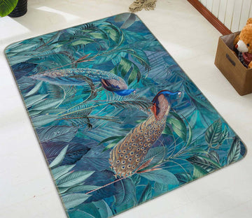 3D Peacock Home 1013 Andrea haase Rug Non Slip Rug Mat Mat AJ Creativity Home 