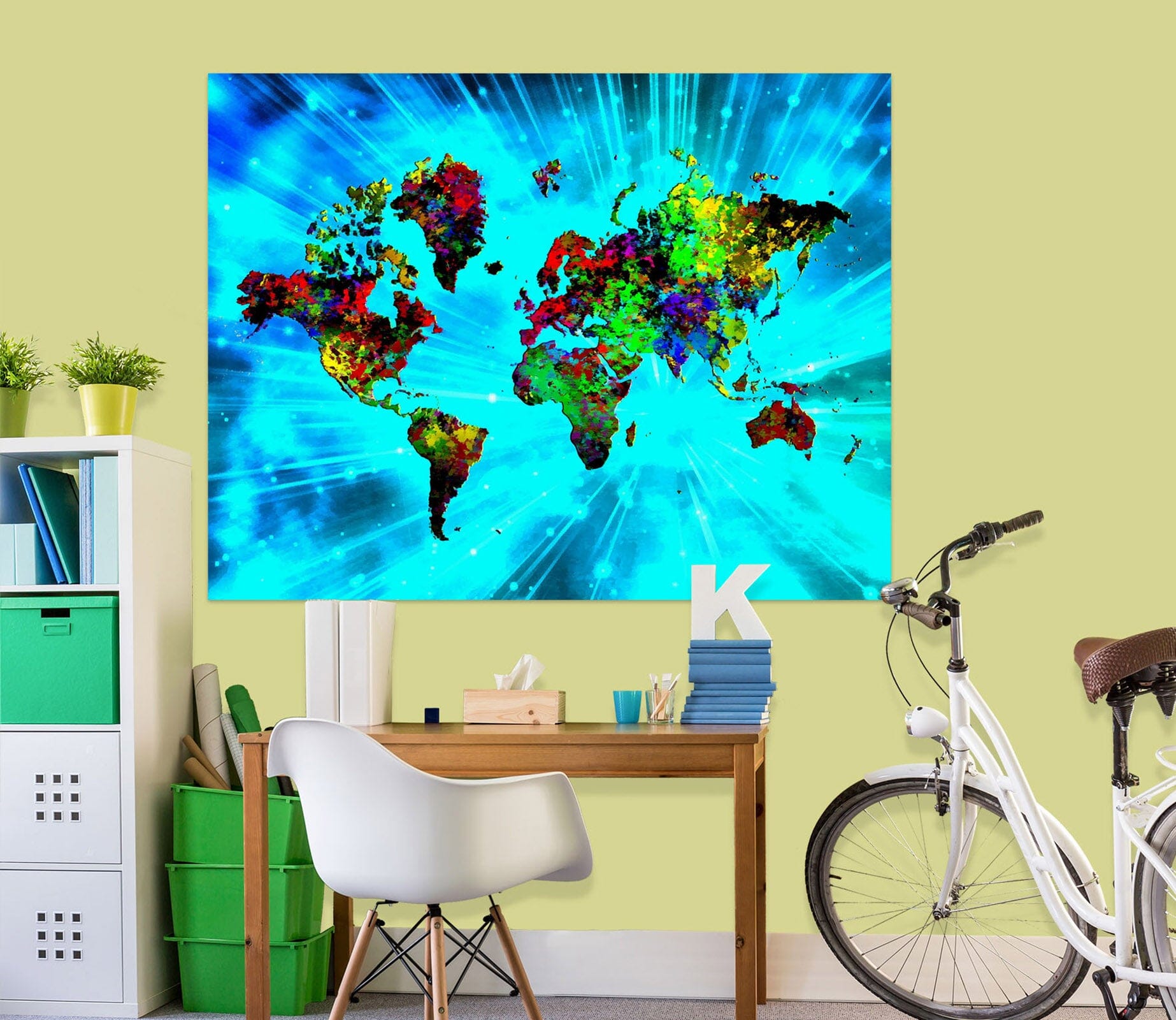 3D Color Island 253 World Map Wall Sticker Wallpaper AJ Wallpaper 2 