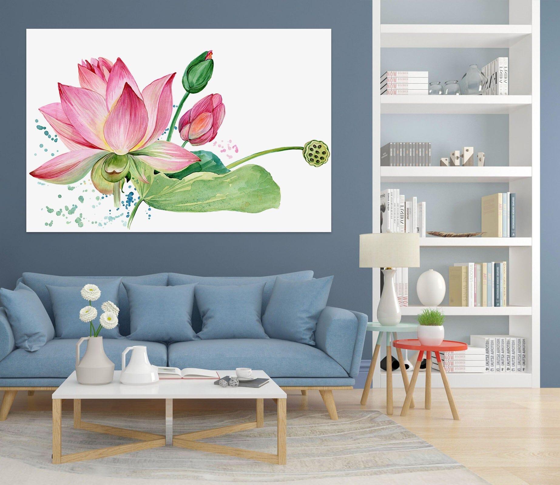 3D Beautiful Lotus 1085 Wall Sticker Wallpaper AJ Wallpaper 2 