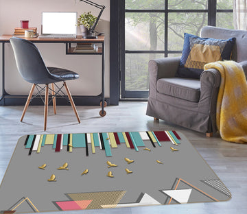 3D Triangle Golden Bird 77072 Non Slip Rug Mat