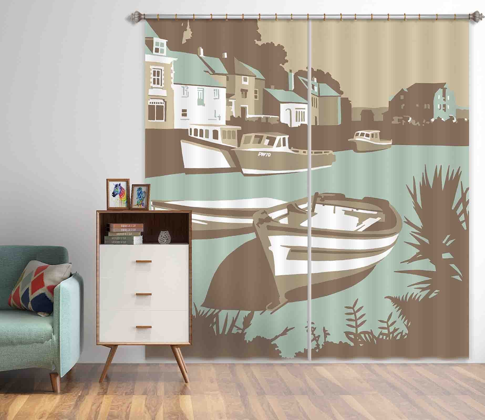 3D Padstow 126 Steve Read Curtain Curtains Drapes Curtains AJ Creativity Home 