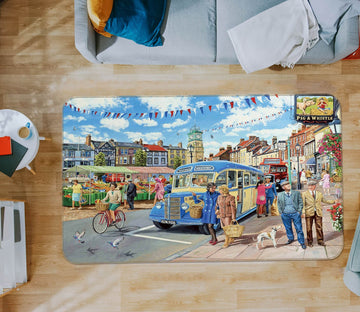 3D Country Bus Terminus 1066 Trevor Mitchell Rug Non Slip Rug Mat Mat AJ Creativity Home 