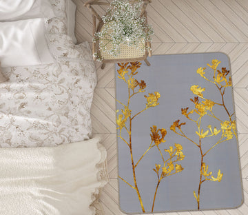 3D Golden Flower 32164 Non Slip Rug Mat