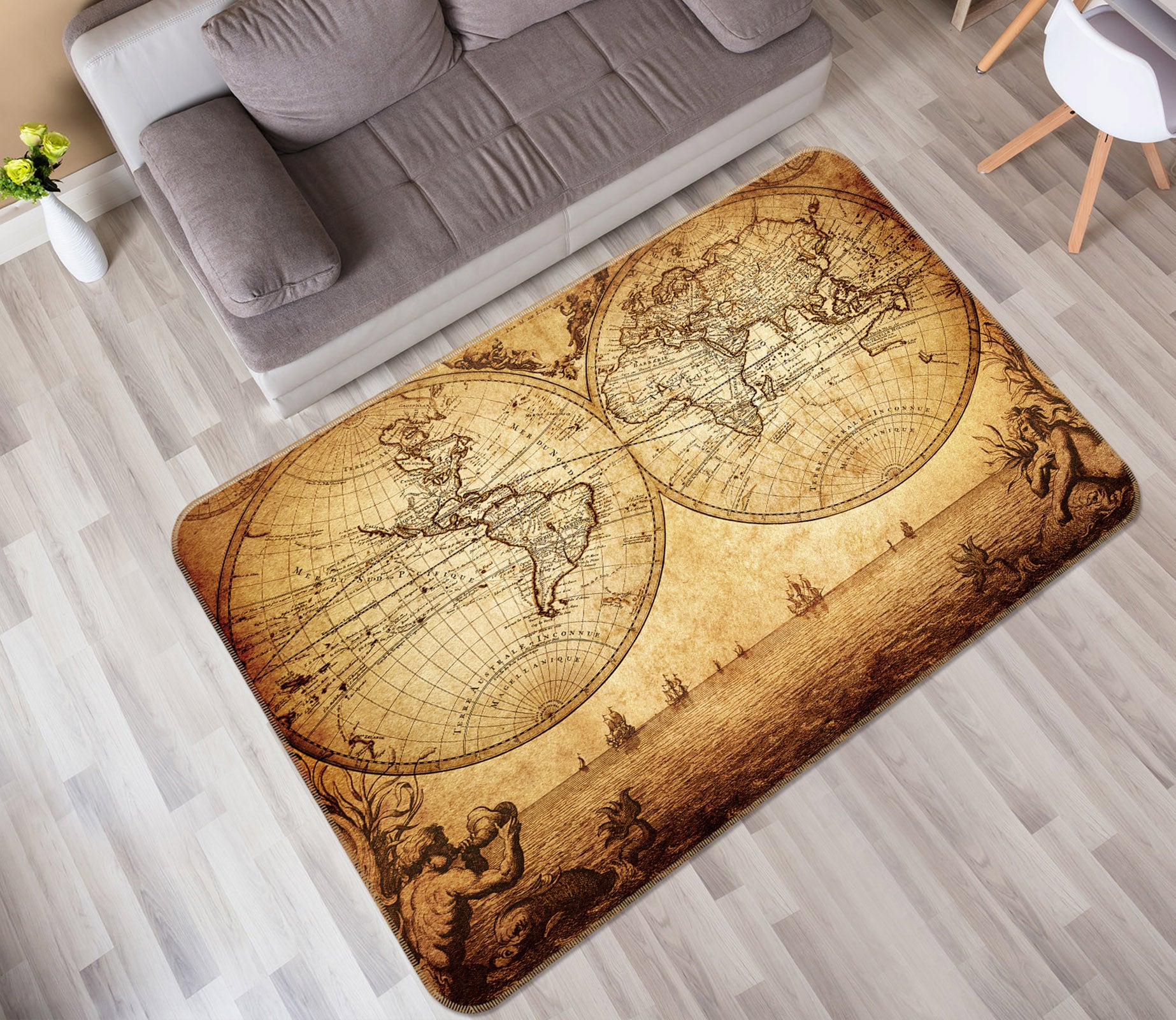 3D Map 34239 Non Slip Rug Mat