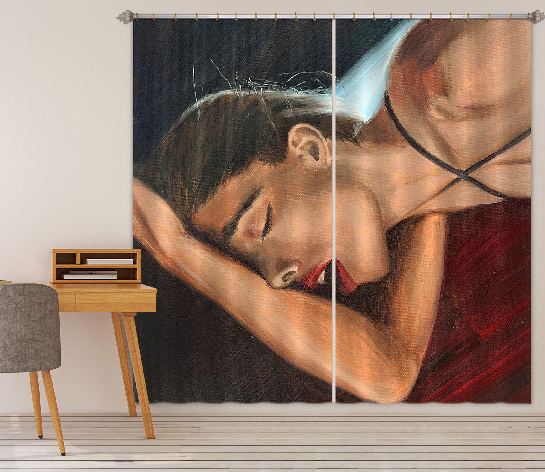 3D Woman 9770 Marina Zotova Curtain Curtains Drapes