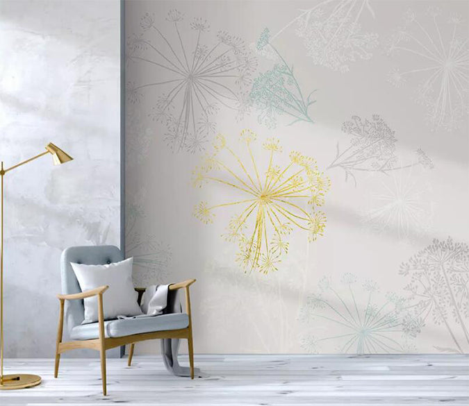 3D Colored Dandelion 935 Wall Murals Wallpaper AJ Wallpaper 2 