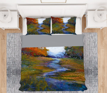 3D Winding River 1049 Michael Tienhaara Bedding Bed Pillowcases Quilt