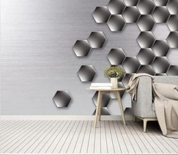 3D Black Rhombus 2116 Wall Murals Wallpaper AJ Wallpaper 2 