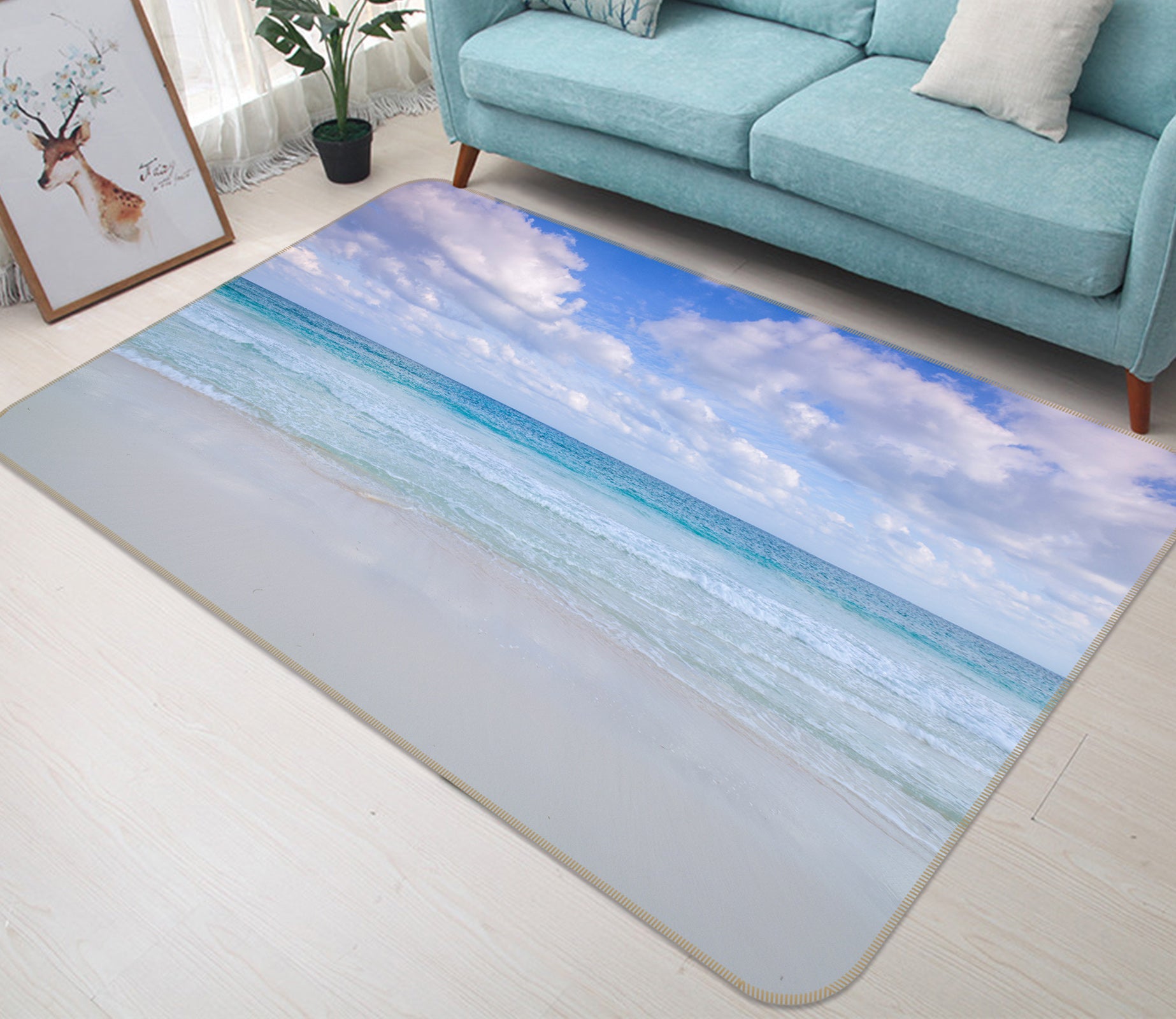 3D Seaside Sky 83269 Assaf Frank Rug Non Slip Rug Mat