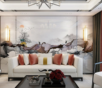 3D Dead Tree Fawn WC2697 Wall Murals