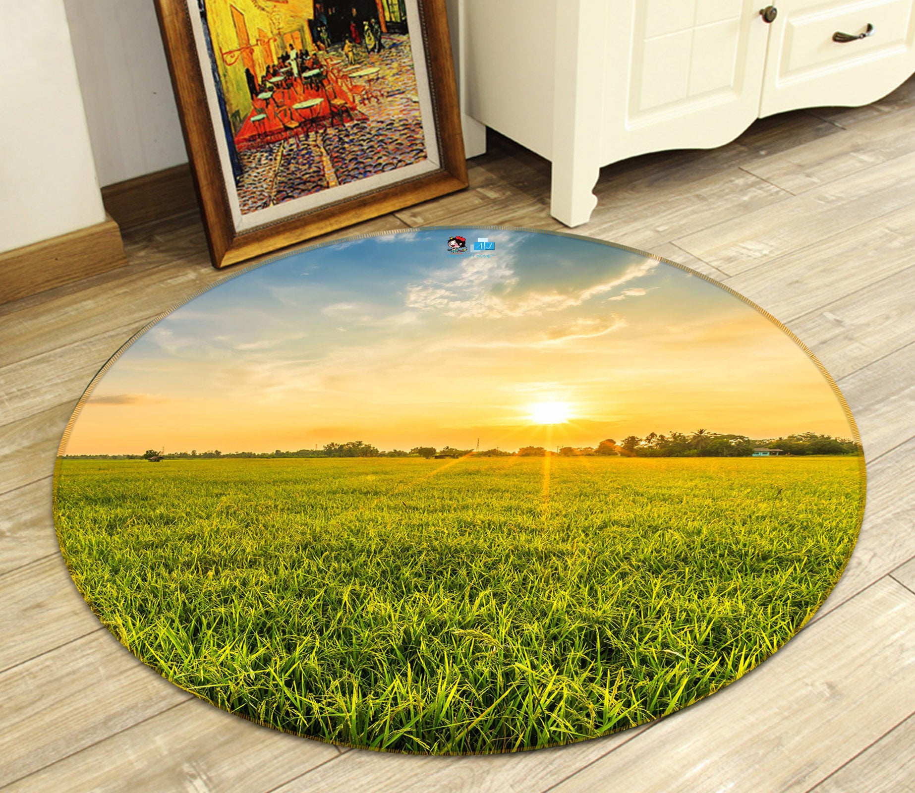 3D Grass 81083 Round Non Slip Rug Mat
