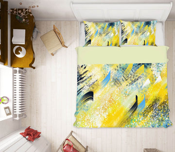 3D Yellow Pattern 15203 Bed Pillowcases Quilt